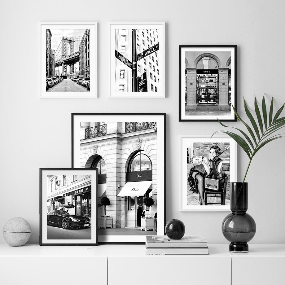 Photography Trend - Paris Fashion Girl Luxury Store Zwart