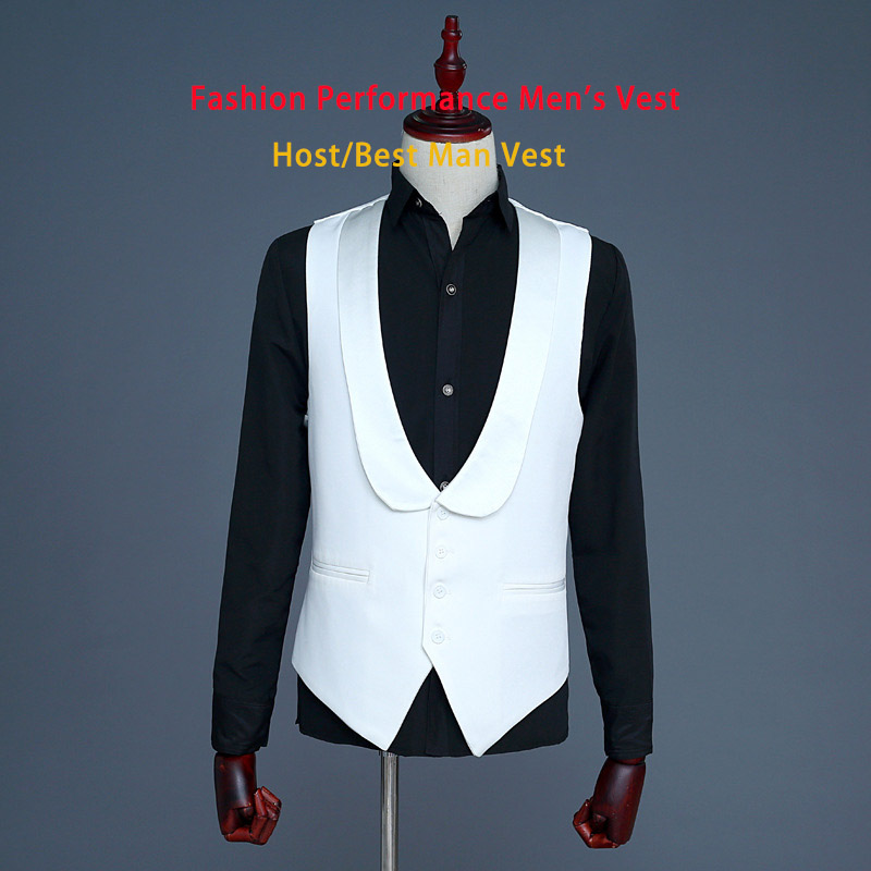 Photography Vest - 2025 Wit modieus groen fruitkraag prestatievest