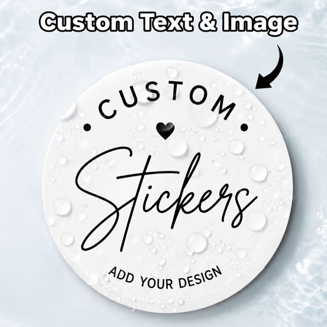 Photography Logo - 1/50/100 stuks op maat gemaakte ronde