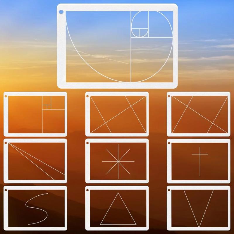 Photography Golden Ratio - Fibonacci-zoeker Gouden Ratio-liniaal Fotocompositiegids voor het