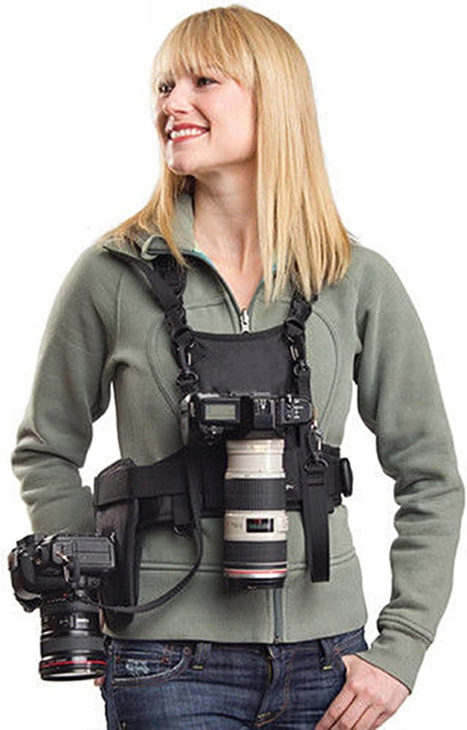 Photography Vest - Carrying 2 Dslr Camera Dubbele Schouderriem,
