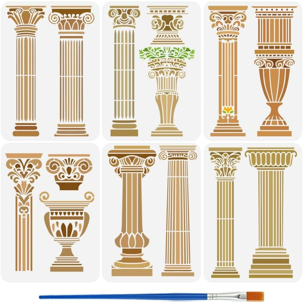6 stuks Romeinse kolomstencils - Photography Technique recensie en prijs