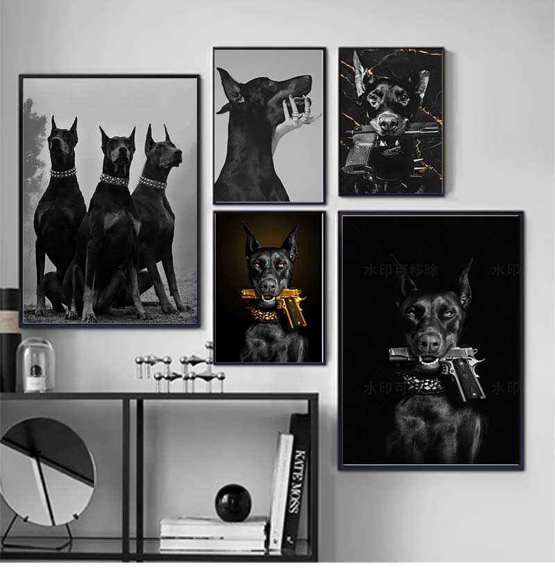 Moderne mode zwarte Doberman h - Photography Trend recensie en prijs
