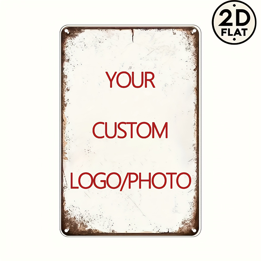 Op maat gemaakte metalen blikk - Photography Logo recensie en prijs