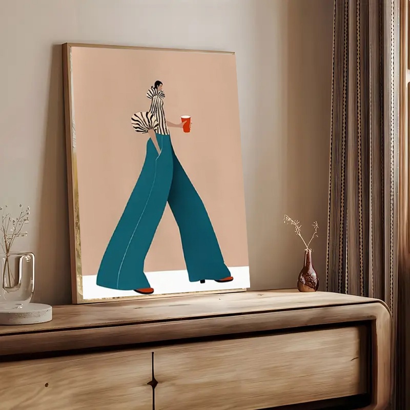 Modieuze blauwe broek vrouw po - Photography Trend recensie en prijs
