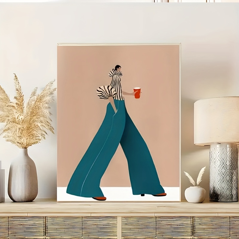 Modieuze blauwe broek vrouw po - Photography Trend recensie en prijs