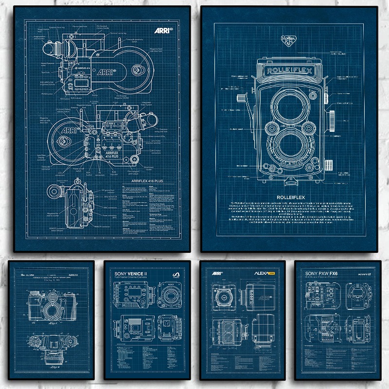 Vintage Leica Camera Blauwdruk - Photography Unit recensie en prijs